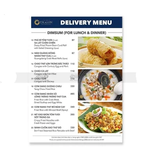 Menu khách sạn